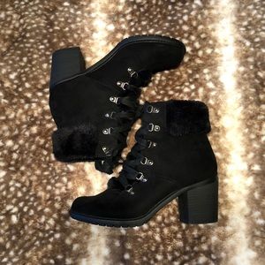 Women’s A New Day Black Faux Fur Booties